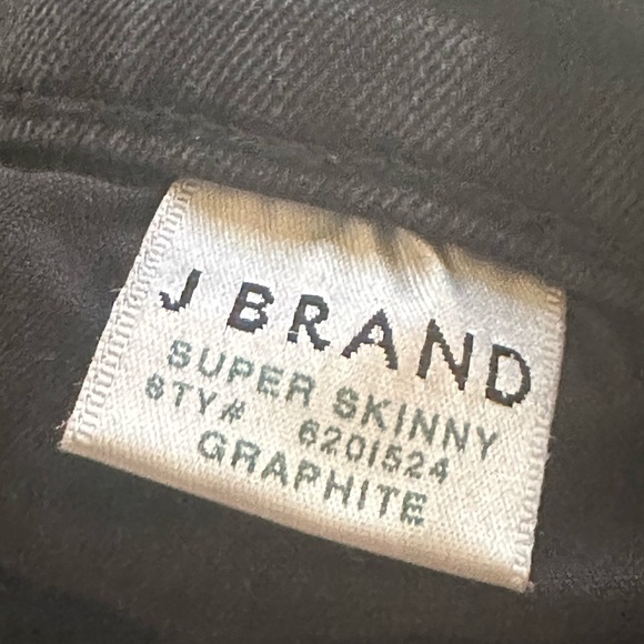 J BRAND Women's Super Skinny Denim, Graphite (Grey), Size 27 - Picture 2 of 3